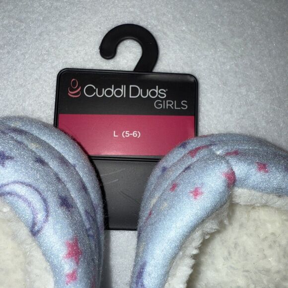 Cuddl Duds Girl's Printed Stars Fleece Clog Slippers Sz Lg 5-6 New - Picture 10 of 10